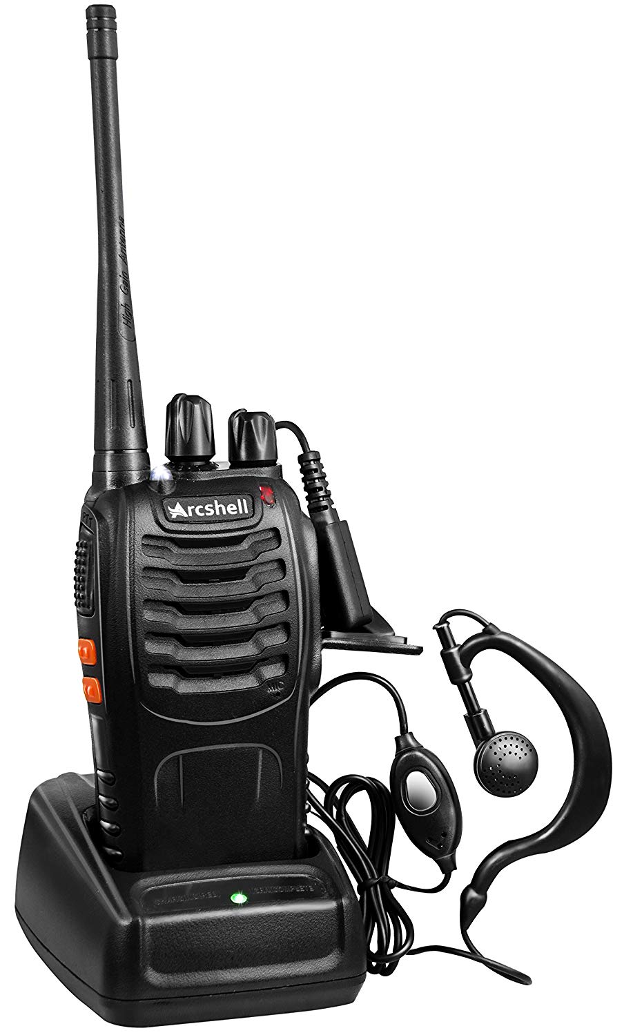 Arcshell Rechargeable Long Range TwoWay Radios with Earpiece 2 Pack