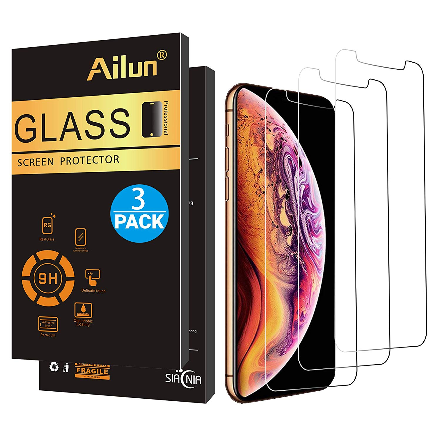 Ailun Screen Protector Compatible iPhone Xs, iPhone X, iPhone 10,[3
