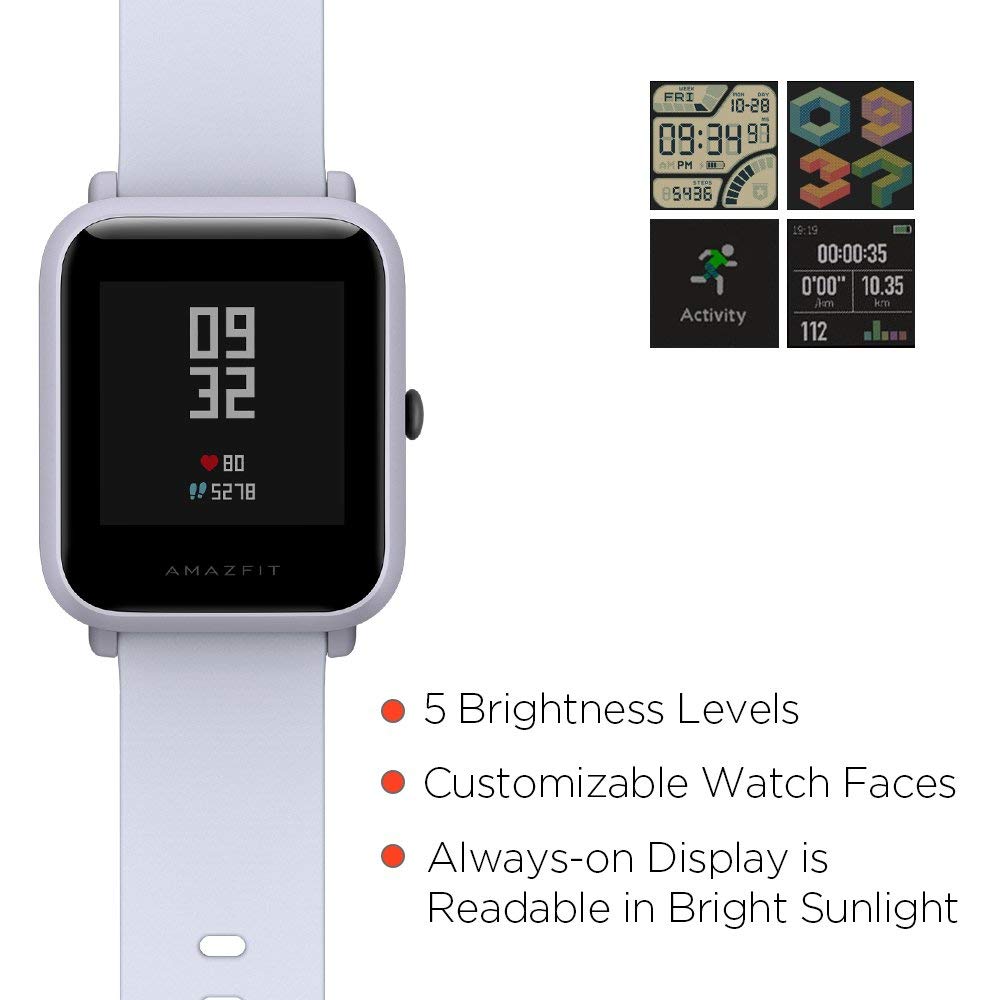 amazfit bip battery life with gps on