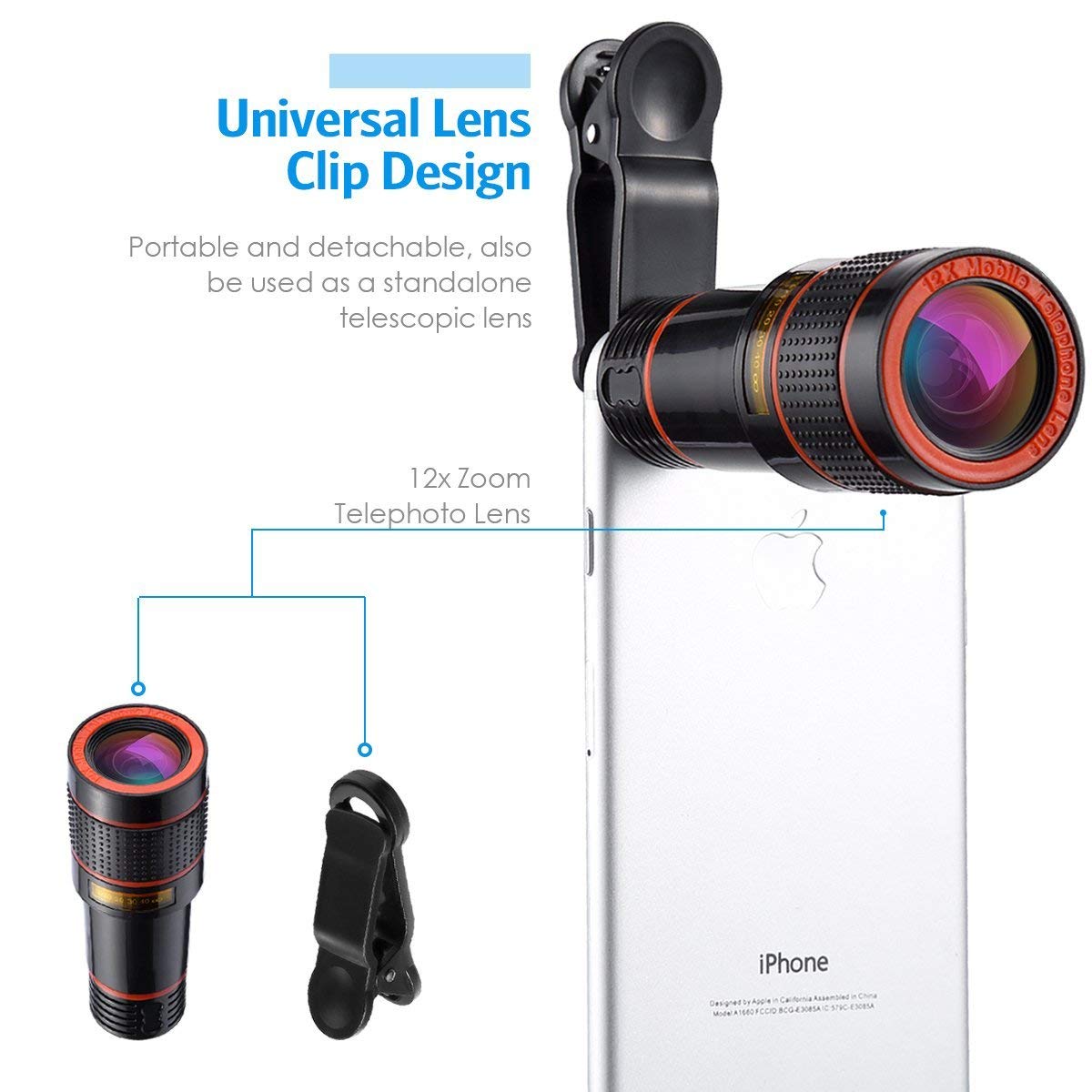 AMIR Phone Camera Lens, 0.6X Super Wide Angle Lens + 15X Macro Lens for