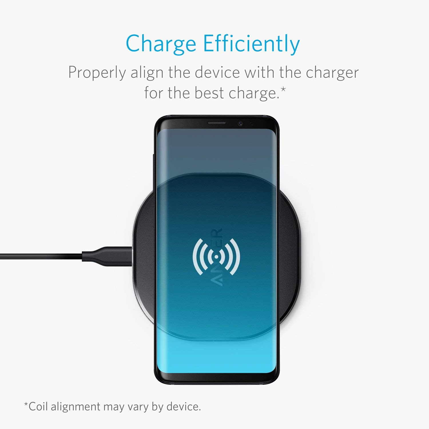 Anker 10W Wireless Charger, QiCertified Wireless Charging Pad