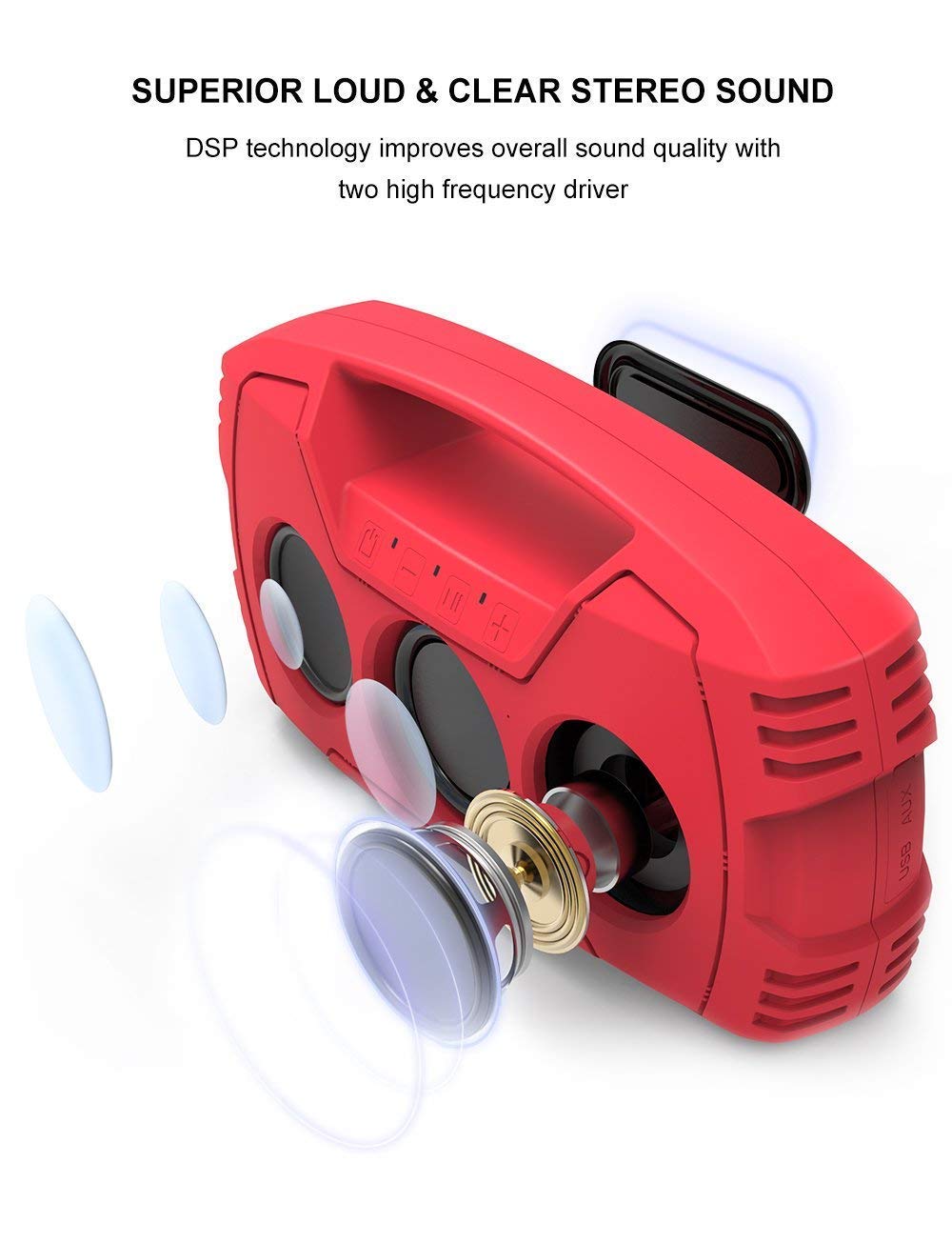 AOMAIS GO Bluetooth Speakers,Waterproof Portable Indoor/Outdoor 30W