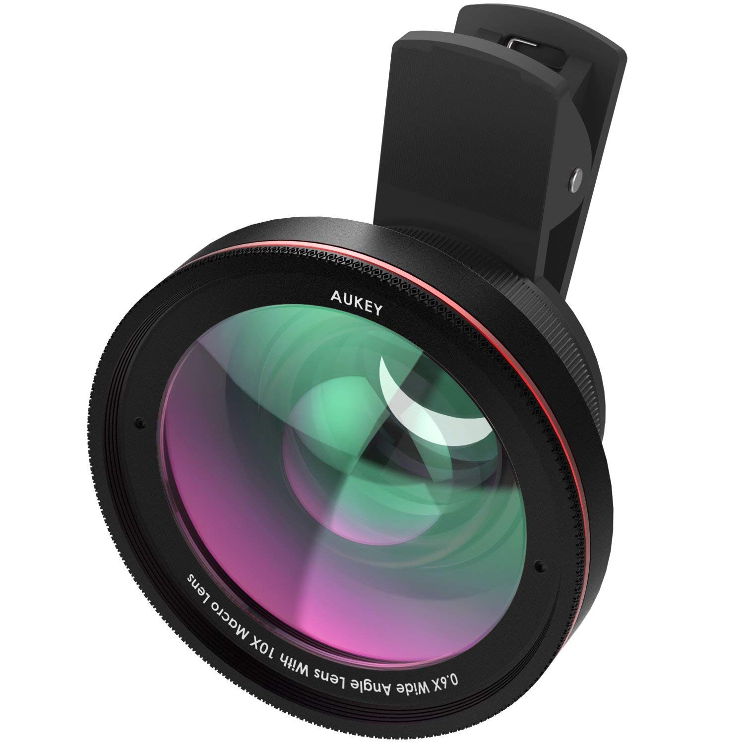 AUKEY Ora iPhone Lens, 0.6X 100° Wide Angle + 10x Macro Clipon Cell