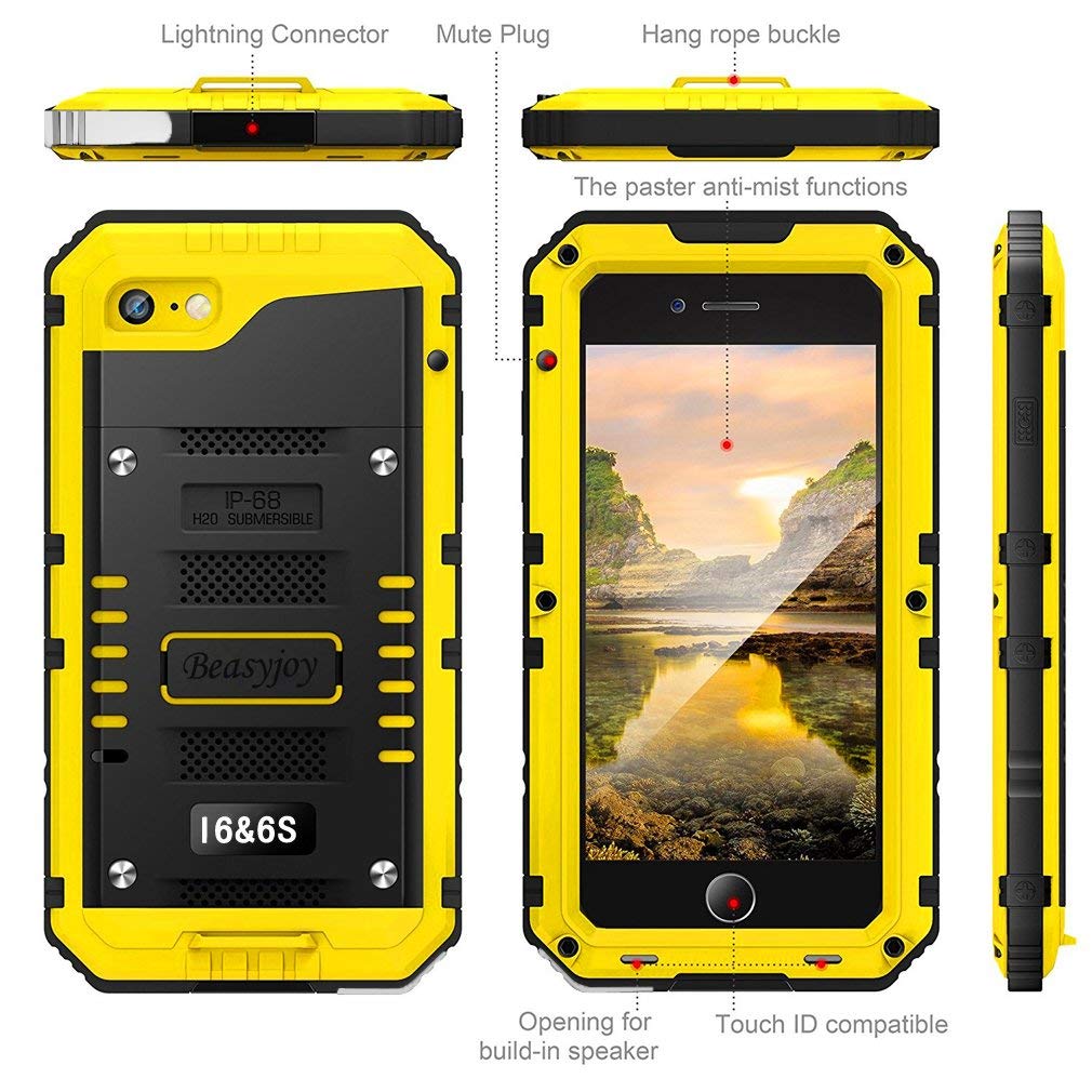 Beasyjoy iPhone 6s Case & iPhone 6 Case Waterproof with Builtin Screen