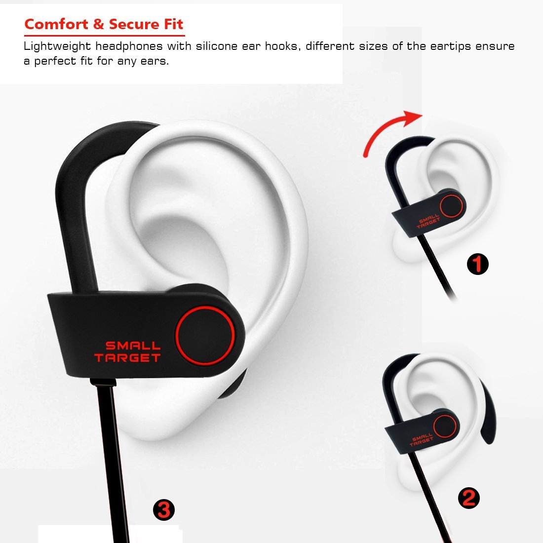 Bluetooth Headphones,Small Target Best Wireless Sports Earphones with