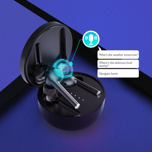 bluetooth v5.0 earphones wireless headphones hifi stereo noise canceling headsets siri earbuds ...