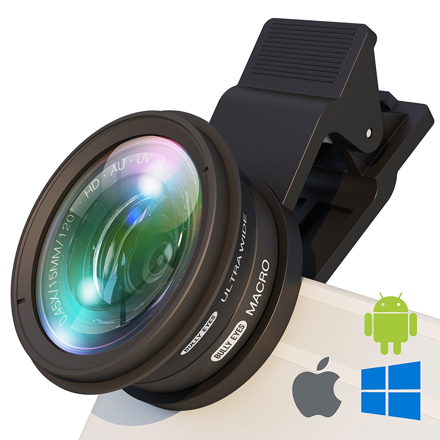 BullyEyes Phone Camera Lens Attachment Wide Angle and Macro Lens. For