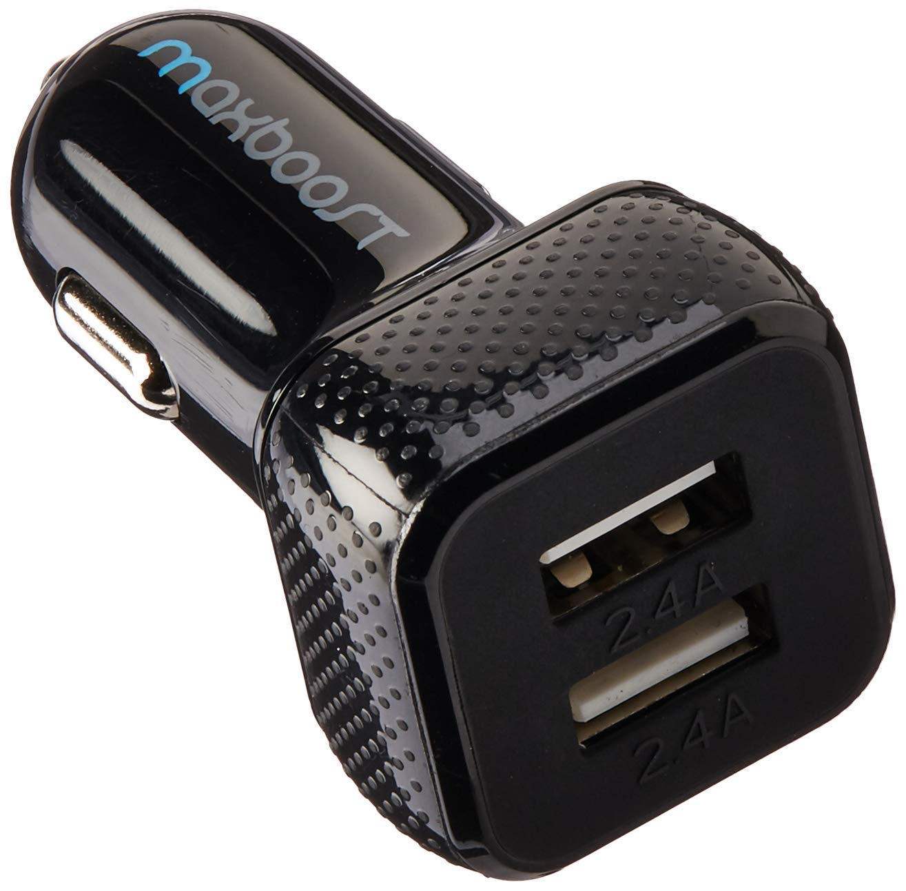 Car Charger, Maxboost 4.8A/24W 2 USB Smart Port Charger [Black] For