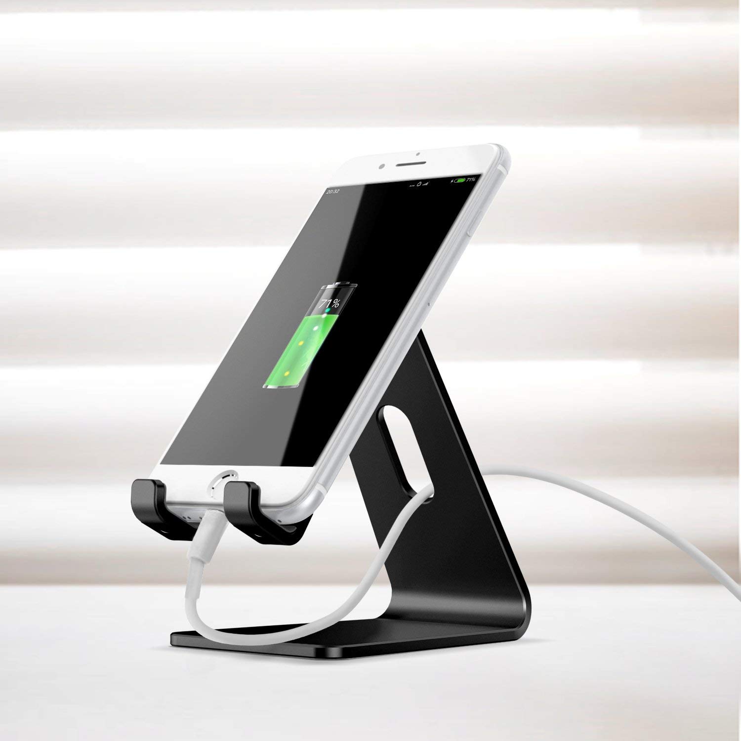 Desktop Cell Phone Stand, Portable Aluminum Smartphone Holder Cellphone