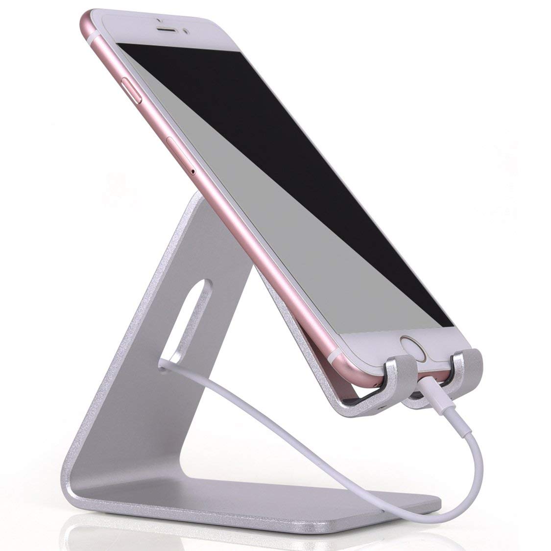Desktop Cell Phone Stand, Portable Aluminum Smartphone Holder Cellphone