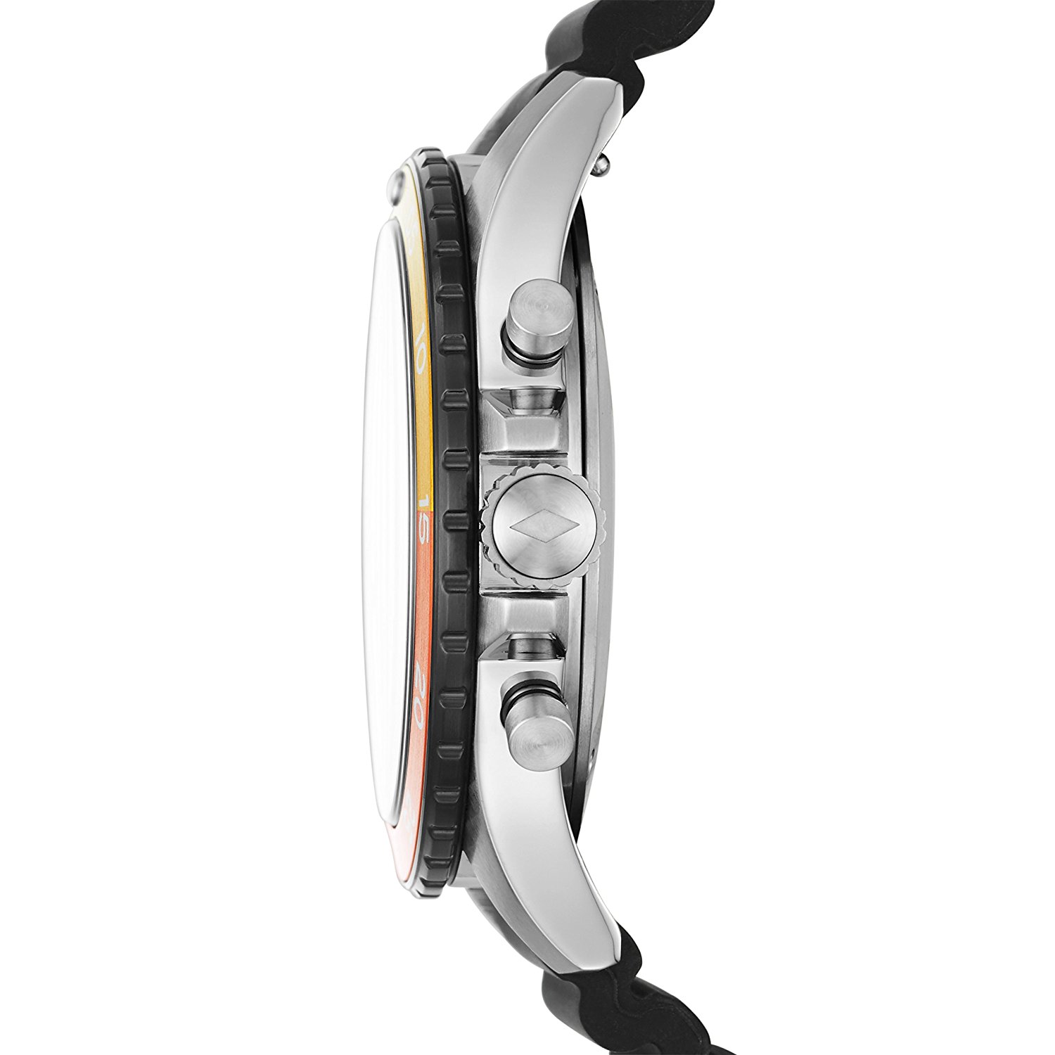 fossil q crewmaster hybrid black silicone smartwatch