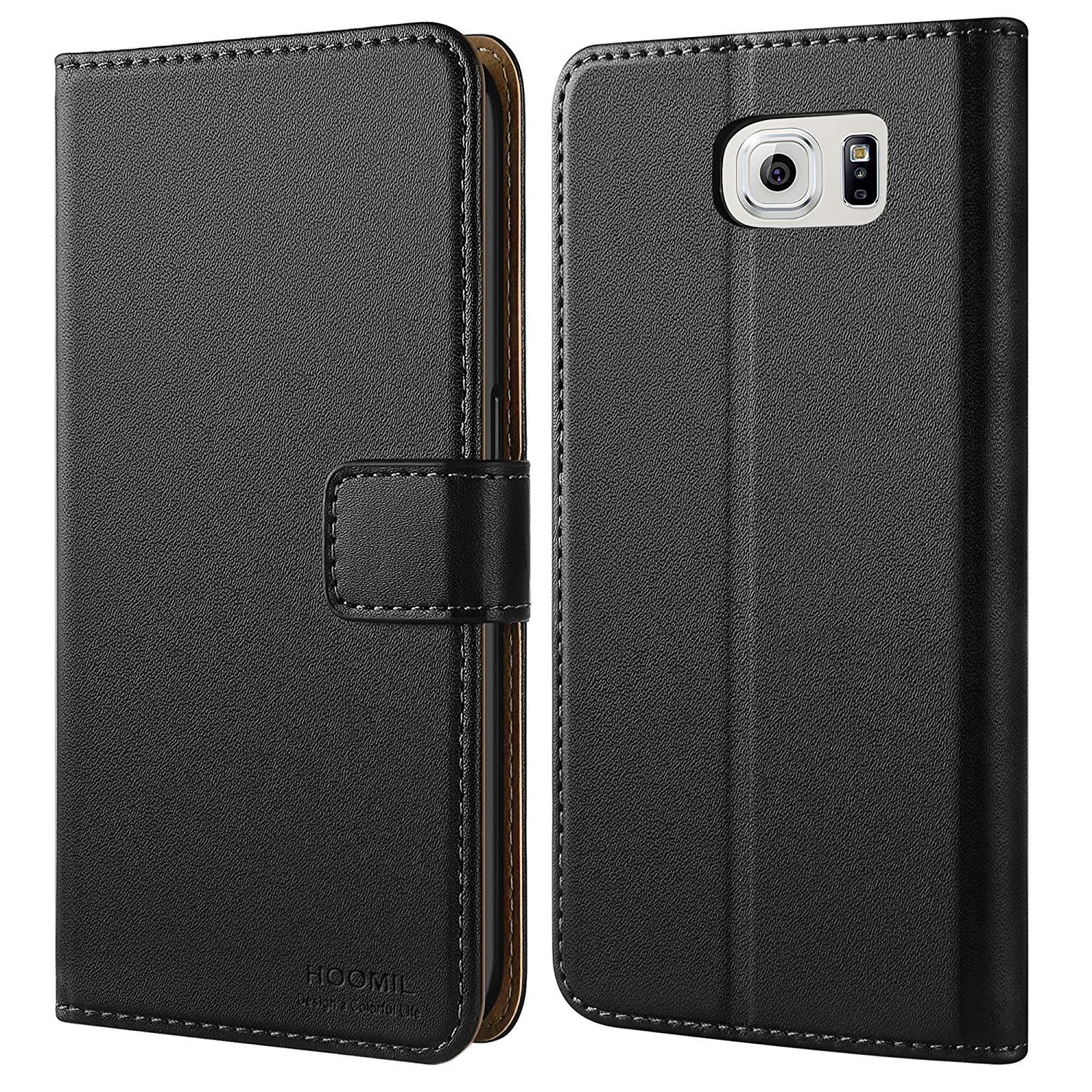 HOOMIL Galaxy S6 Case [WalletStyle] Premium Leather Wallet Case Slim fit Protective for Samsung