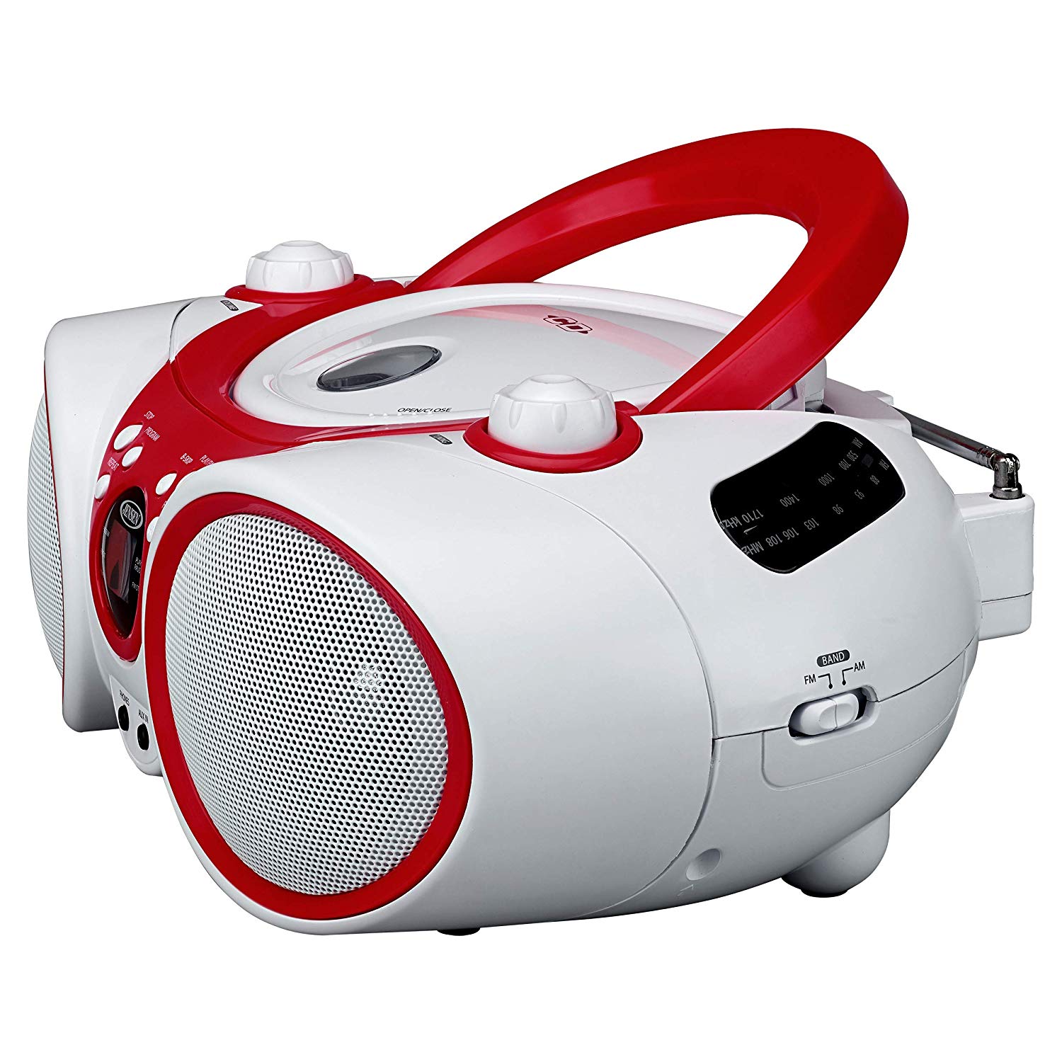 JENSEN CD490 Portable Stereo CD Player with AM/FM Radio and Aux Line