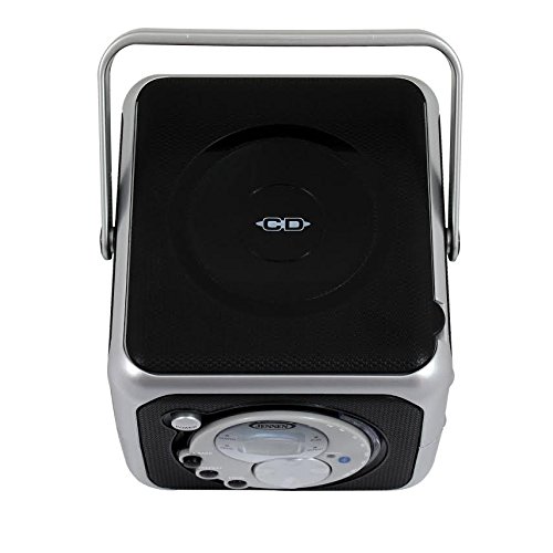 Jensen CD555 White/Silver CD Bluetooth Boombox Portable Bluetooth
