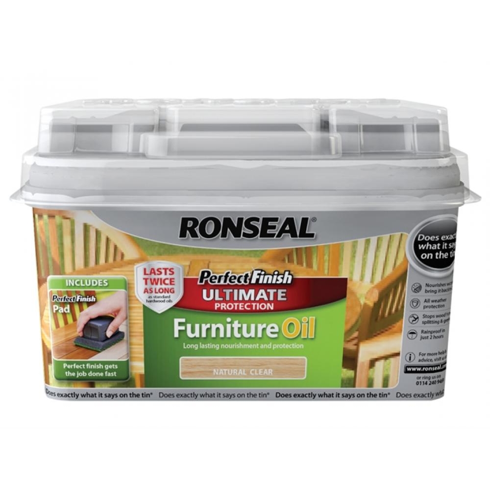 Ronseal Perfect Finish Hardwood Garden Furniture Oil Nat 750ml BIG