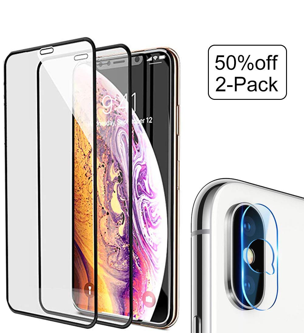 Screen Protector for iPhone Xs Max 6.5Inch [Full Coverage Tempered