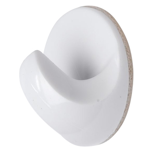 Self Adhesive Round Hooks, Medium White (6 Pack) BIG nano Best