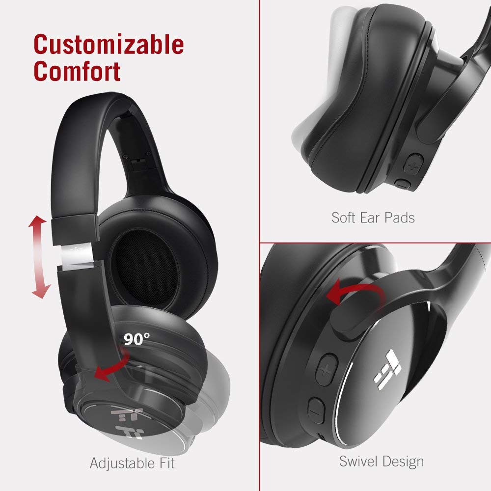 TaoTronics Active Noise Cancelling Bluetooth Headphones HiFi Stereo