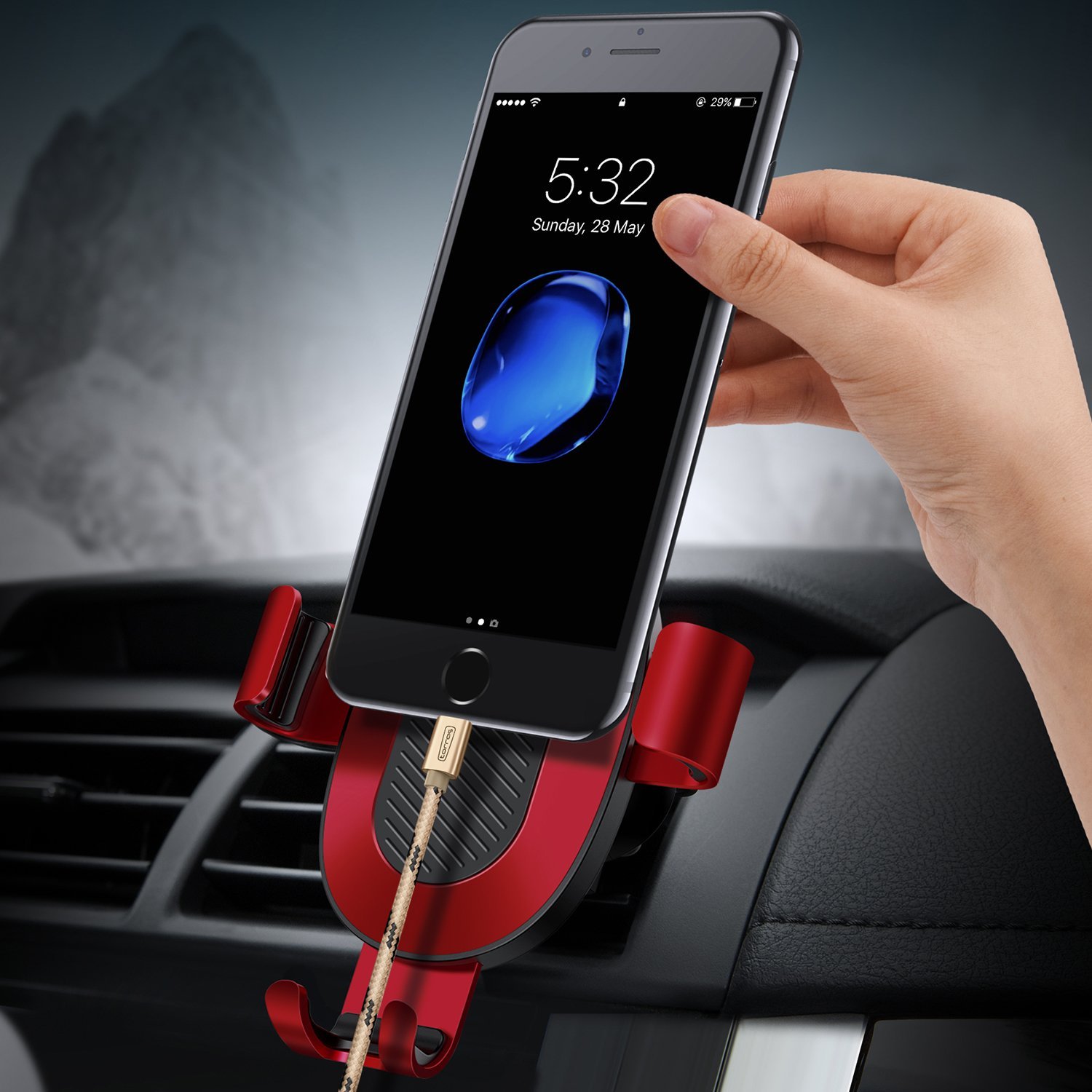 TORRAS Cell Phone Holder for Car, AutoClamping Air Vent Car Mount