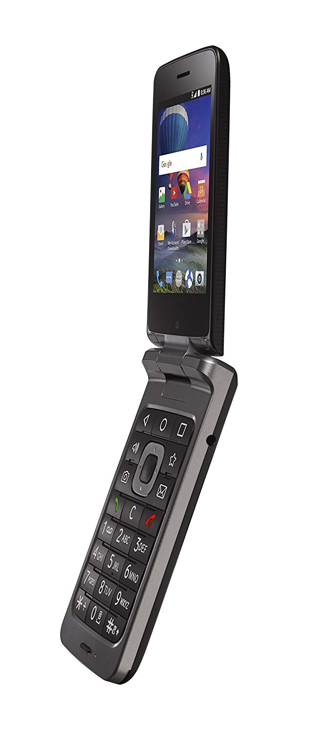 TracFone ZTE Android Flip 4G LTE Prepaid Phone BIG nano Best