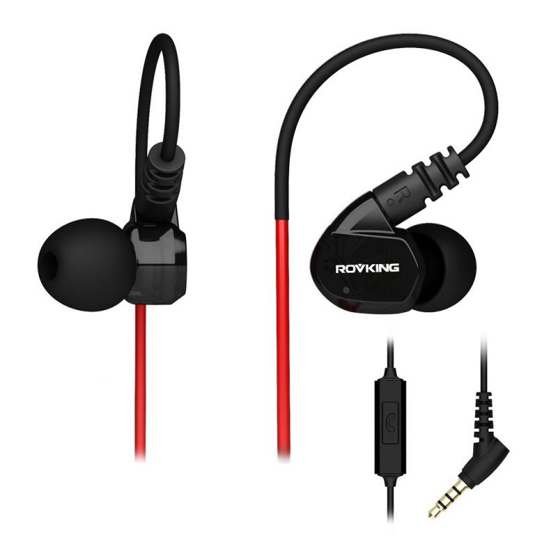 ROVKING Running Headphones Over Ear in Ear Noise Isolating Sweatproof