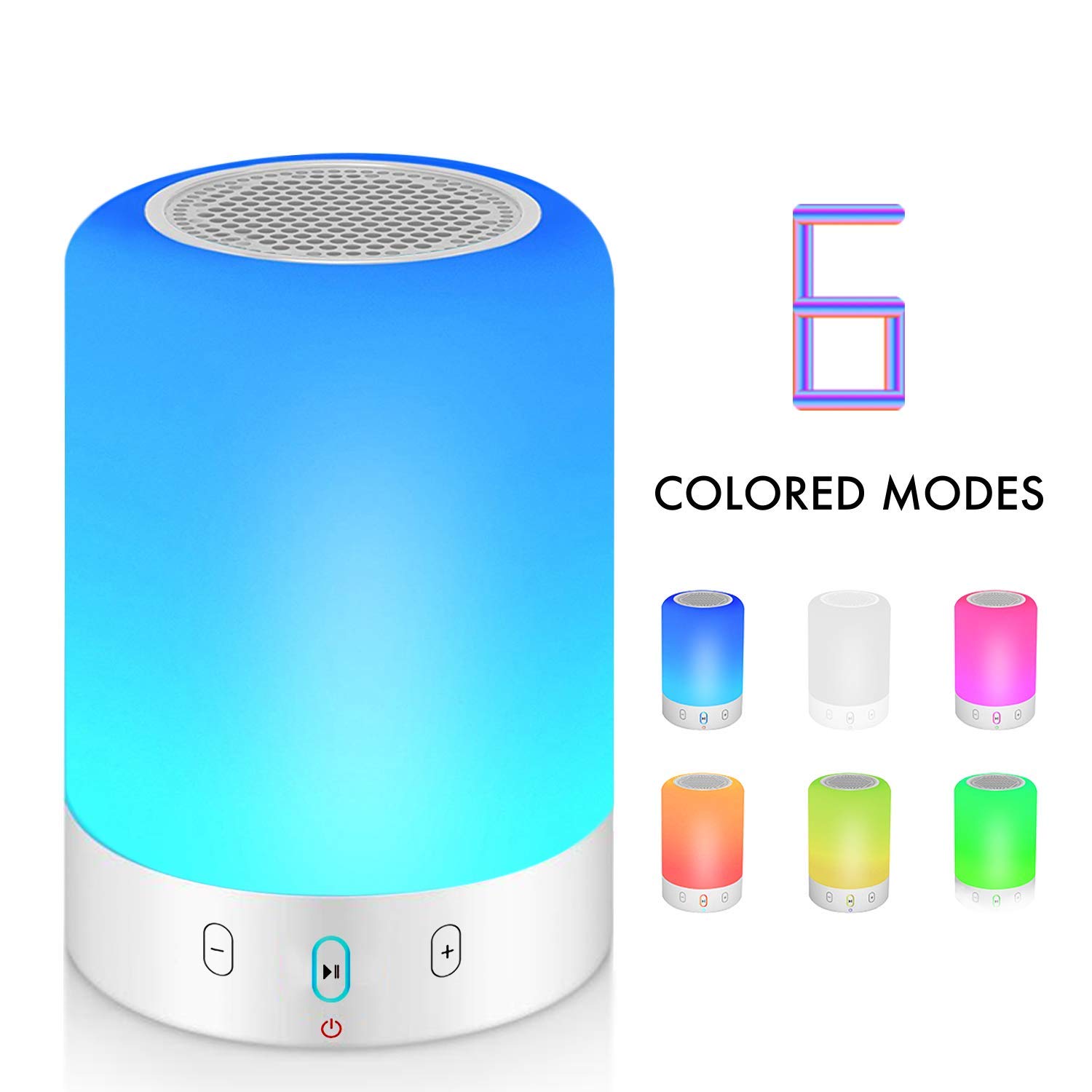 Night Light Bluetooth Speaker, Portable Wireless Bluetooth Speaker, 6