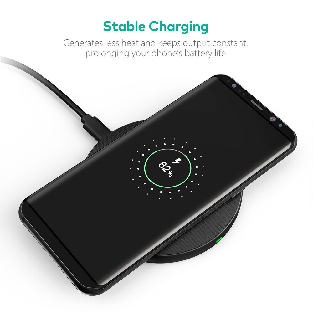 Qi Wireless Charging Pad RAVPower Qi Certified UltraSafe Wireless