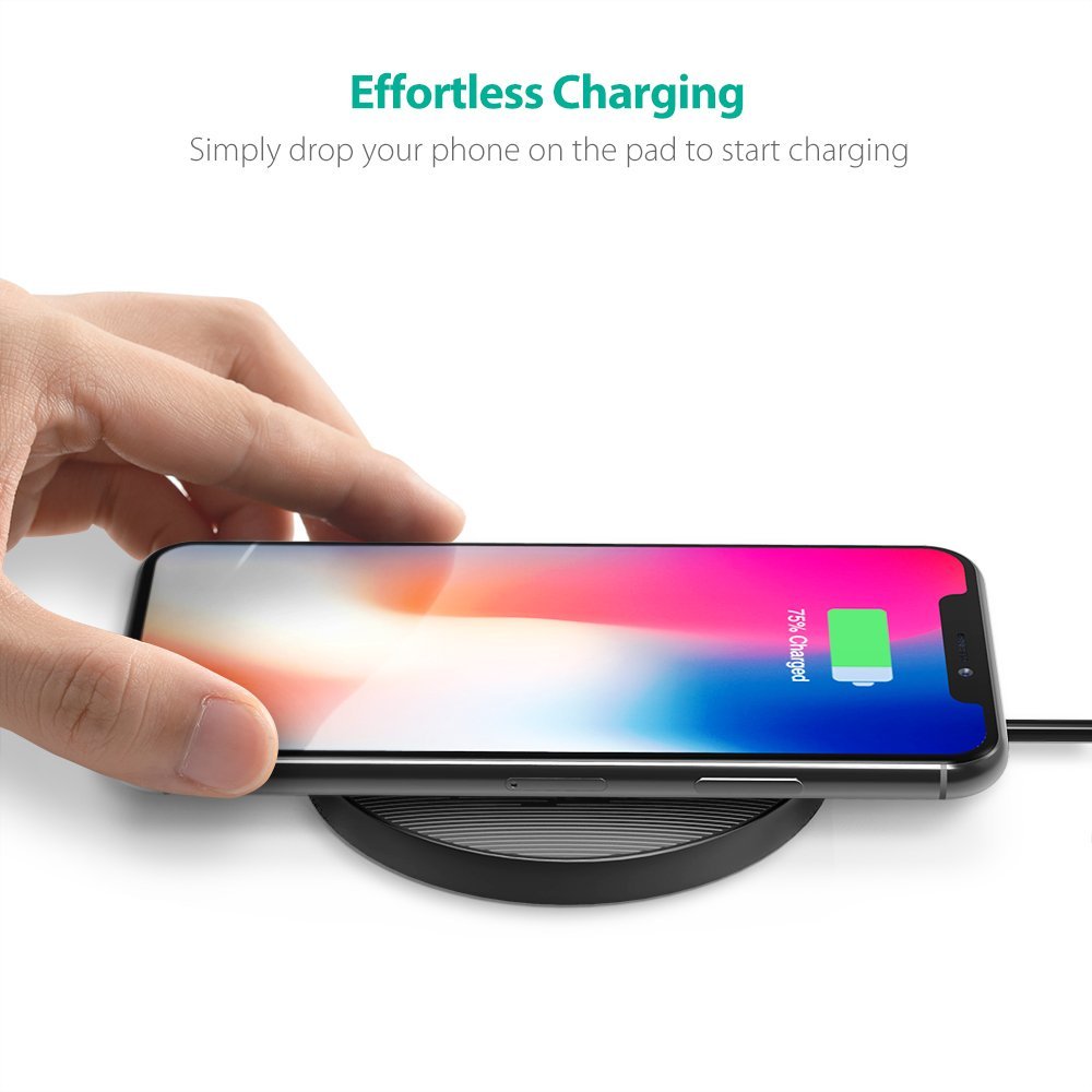 Qi Wireless Charging Pad RAVPower Qi Certified UltraSafe Wireless