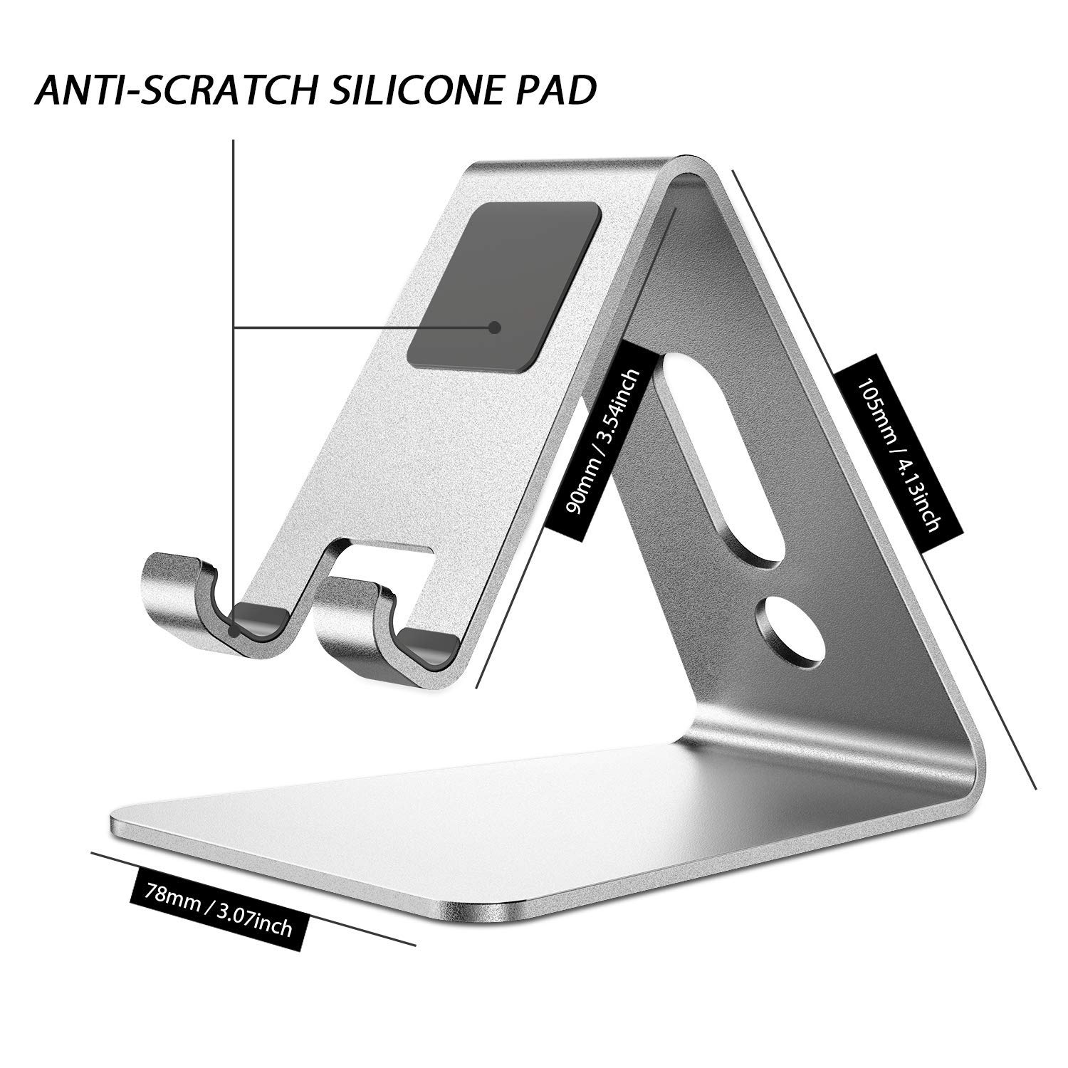 [2 Pack] Cell Phone Stand, OMOTON Desktop Cellphone Stand Tablet Stand