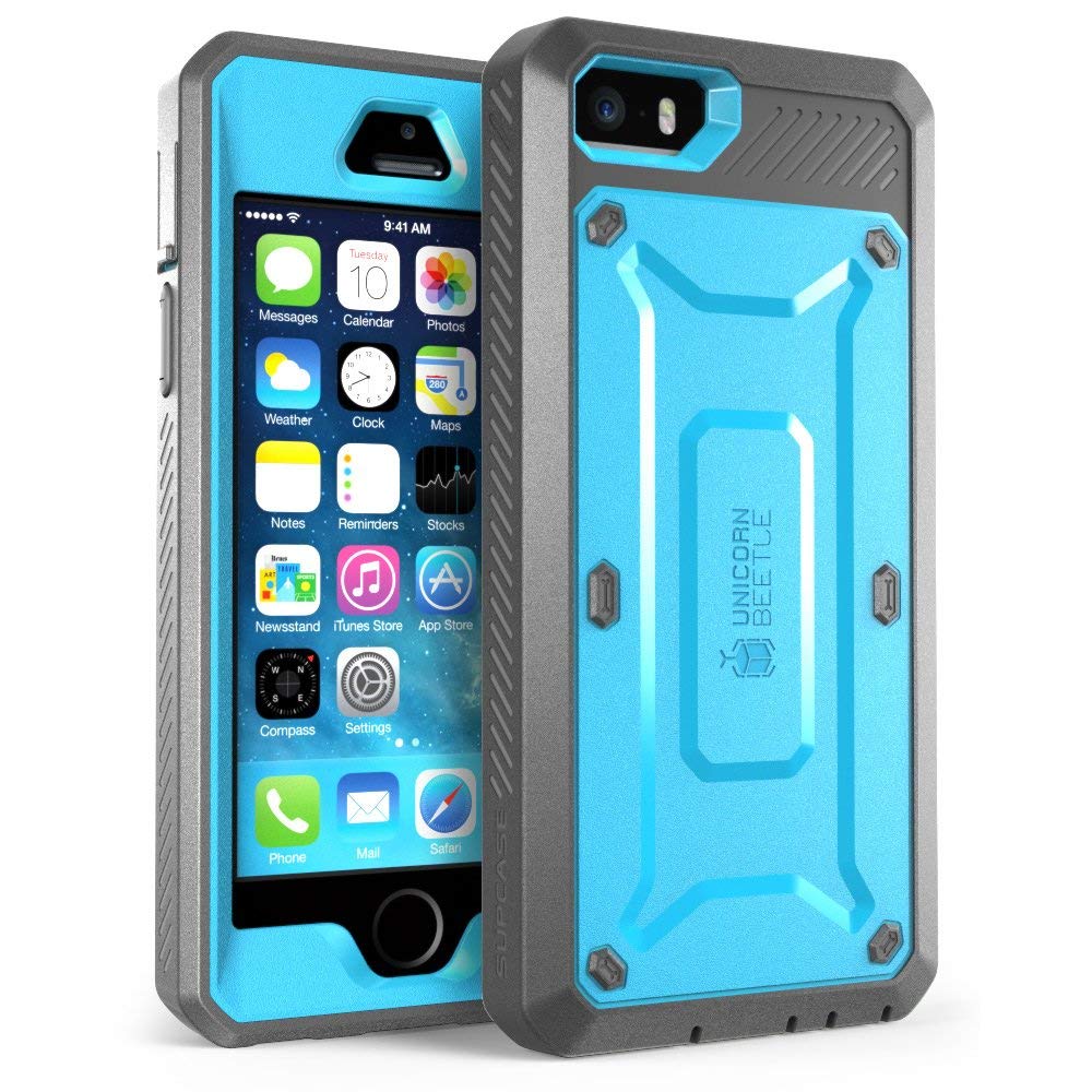 iPhone SE Case, SUPCASE Fullbody Rugged Holster Case with Builtin