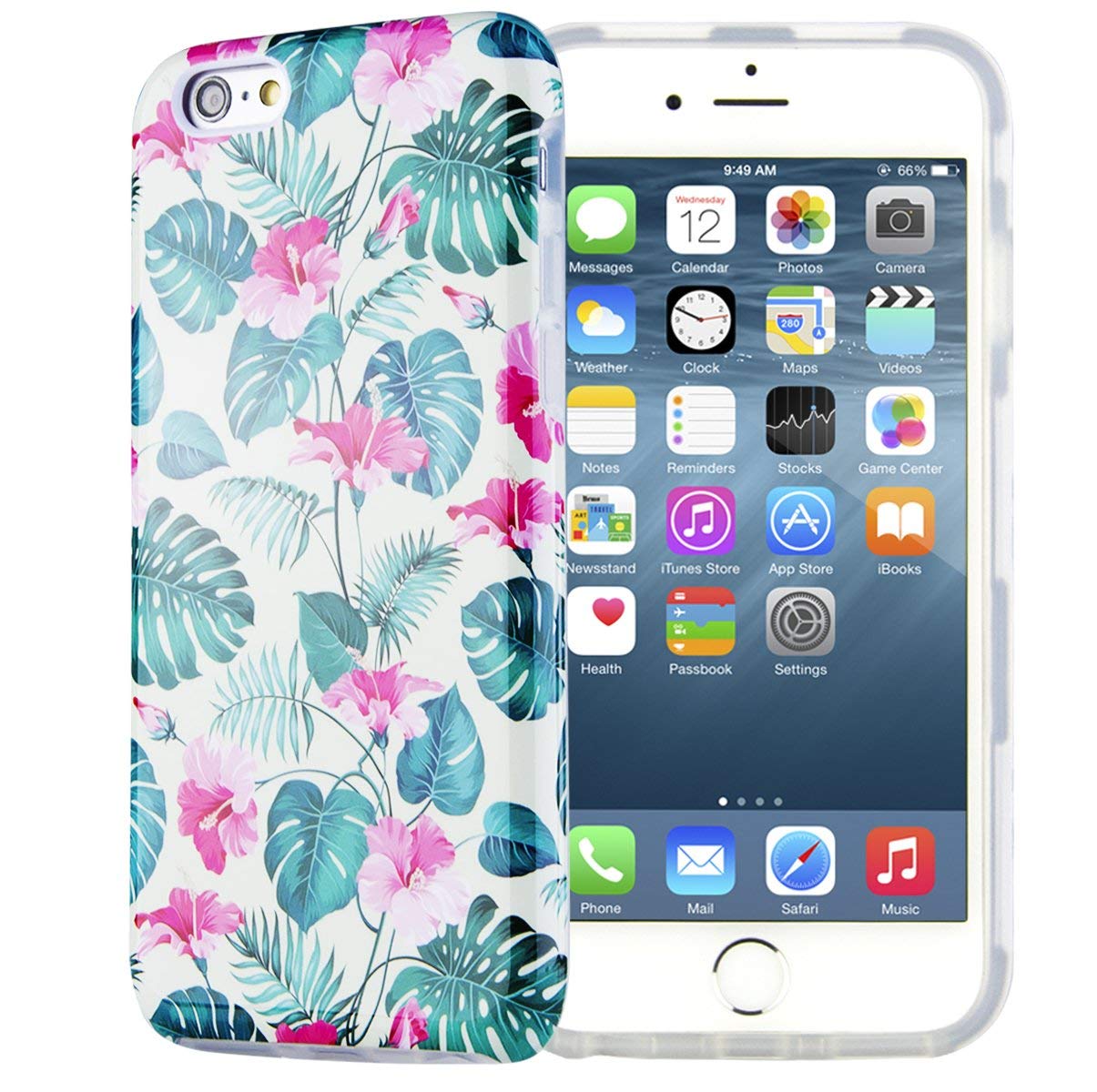 iPhone 6S Case for Girls, Cute 6S Case, Dimaka Floral Pattern Double