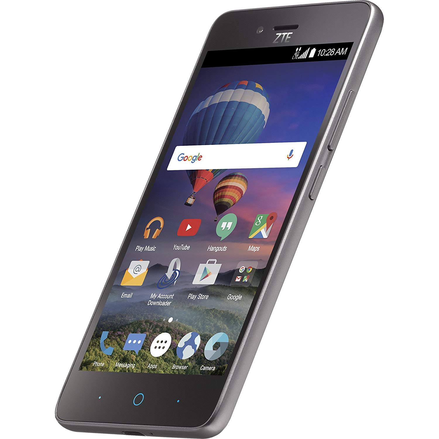 TracFone ZTE ZFIVE L 4G LTE Prepaid Smartphone (Black, Includes 1 Year of Service w/ 1200 MIN