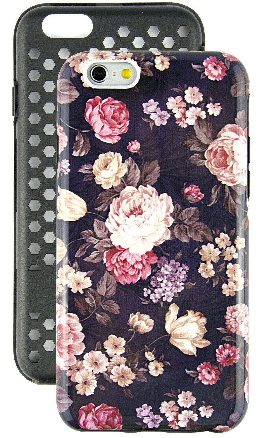 iPhone 6S Case for Girls, Cute 6S Case, Dimaka Floral Pattern Double