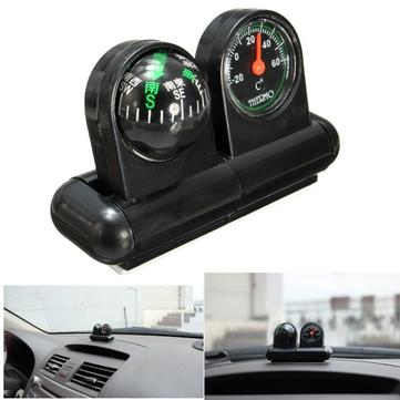 Car Dashboard Compass With Thermometer & Phone Mount - 3-in-1 For Vehicle & Boat:Automobiles & Motorcycles