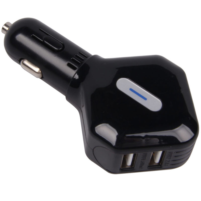 Universal 2.4A 4 Port HighSpeed USB Car Charger Black BIG nano