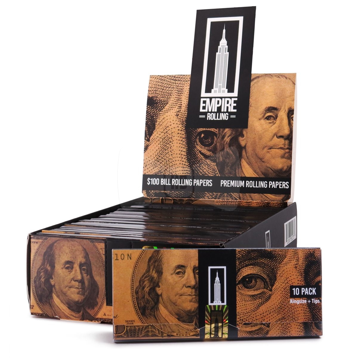 Empire King Size 100 Bill Rolling Papers and Tips Box BIG nano