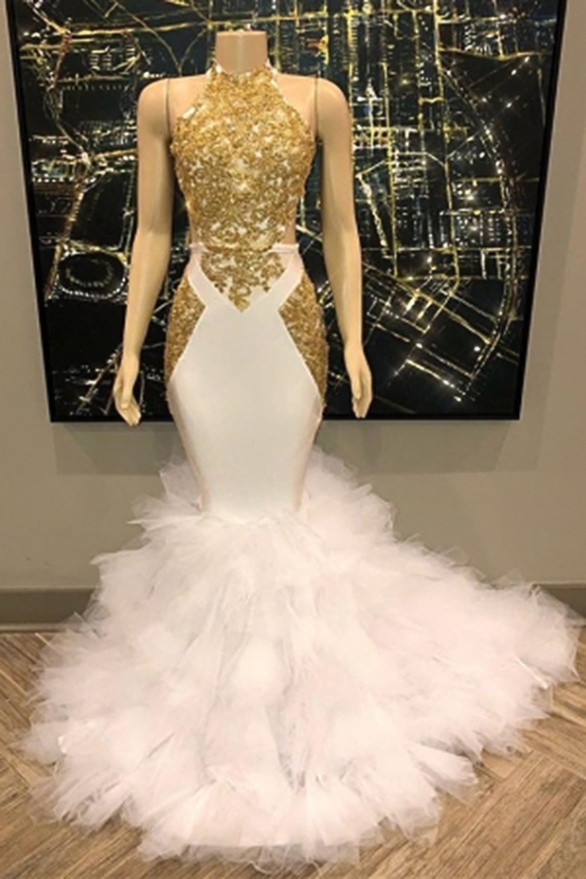 Gold and White Purple Long Sleeve Prom Dresses 2020 BIG nano Best
