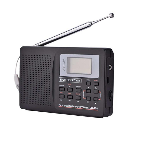 Portable Digital Stereo World Full Radio Receiver AM/FM/SW/LW Radio Clock BIG nano Best